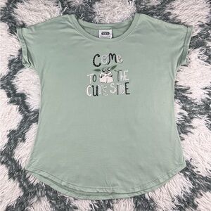 Star Wars Slumber Women’s Green Sleepwear T-shirt Yoda Size Small